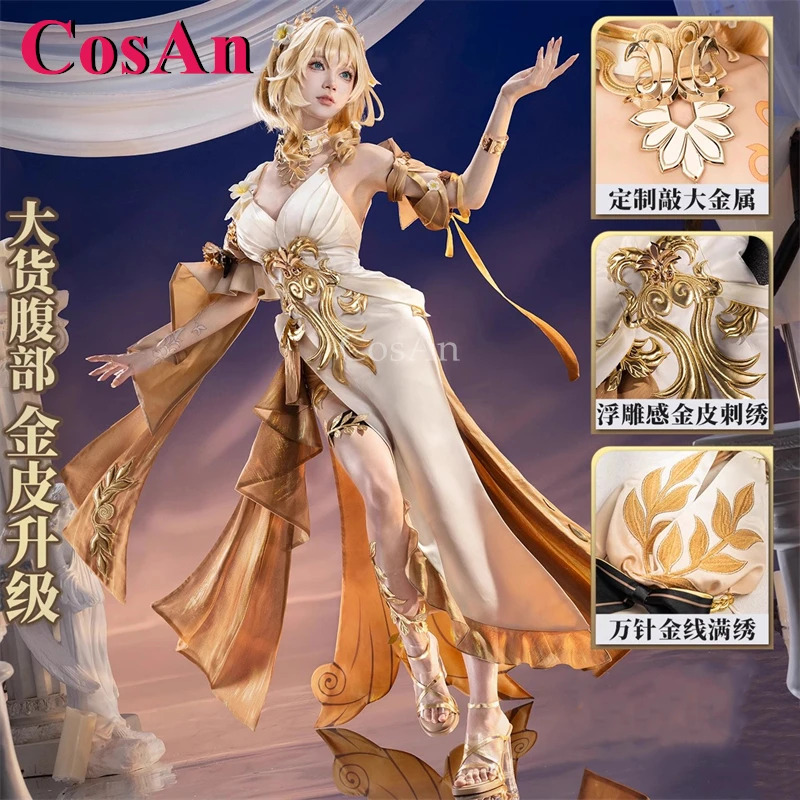 

CosAn Game Honkai: Star Rail Aglaea Cosplay Costumes Elegant Gorgeous Formal Dress Halloween Party Role Play Clothing S-XL New