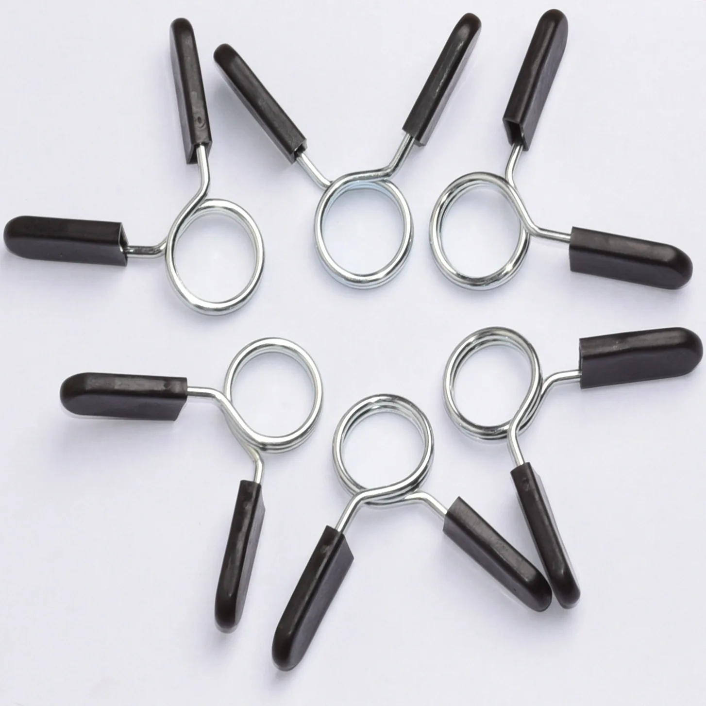 2.5cm 2pcs Barbell Clamp Spring Collar Clips Gym Weight Dumbbell Lock Standard Lifting Kit Barbell Lock Exercise Fitness