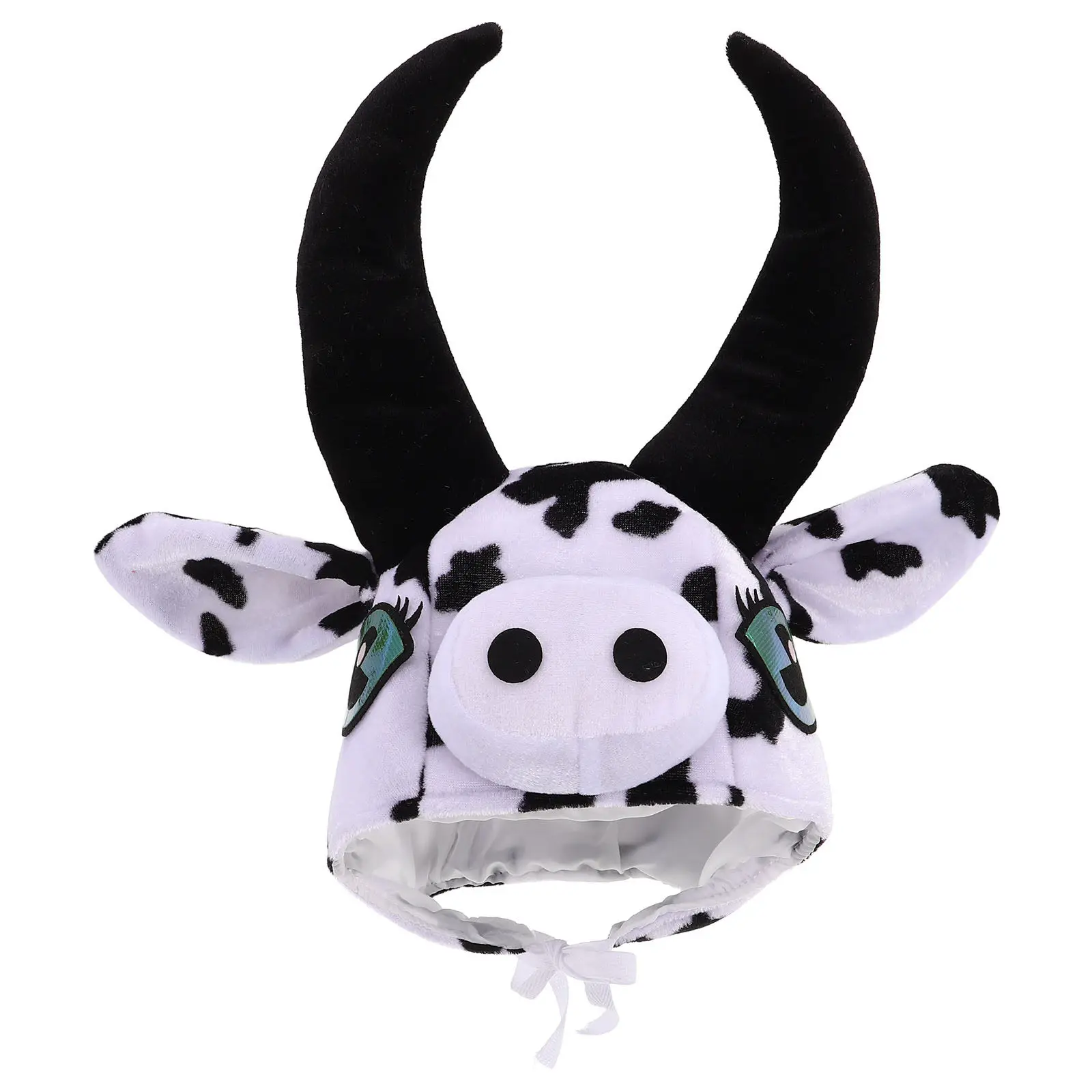 Milk Cow Hat Soft Cute Animal Headpiece for Kids Party Photoshoot Cosplay Farm Accessories Fun Hats for Kids Animal Hat