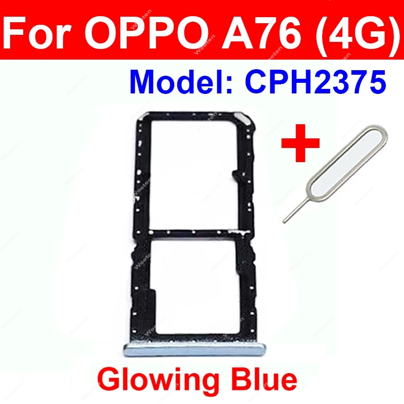 For OPPO A76 A77 A77s A78 4G 5G (2022) A83 (2018) SD Card Slot Adapter Sim Card Tray Holder Reader Replacement Repair Parts