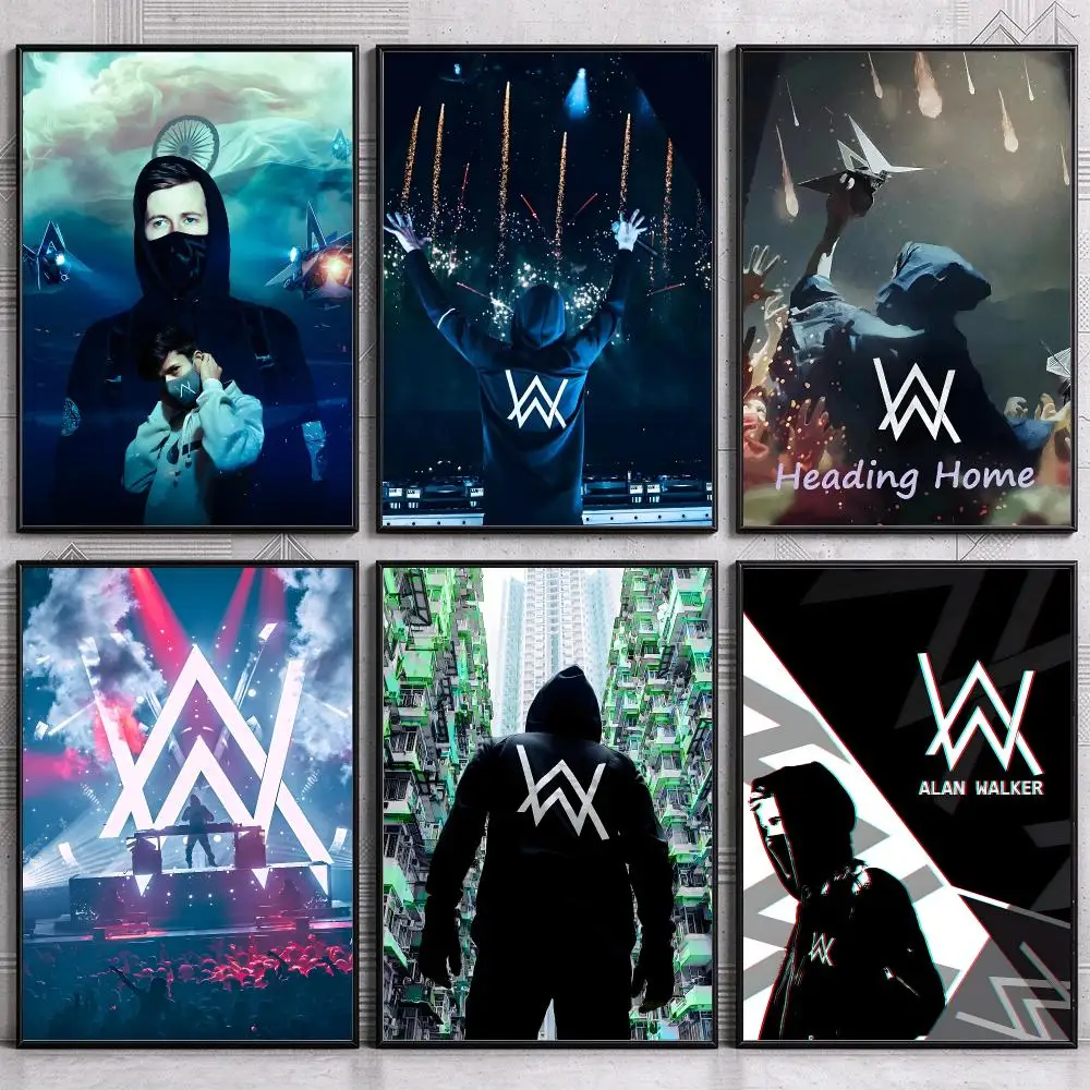 Popular DJ A-Alan Walker Poster Wall Art Print Sticker for Bedroom Living Room Dorm Office Modern Home Decor Gift