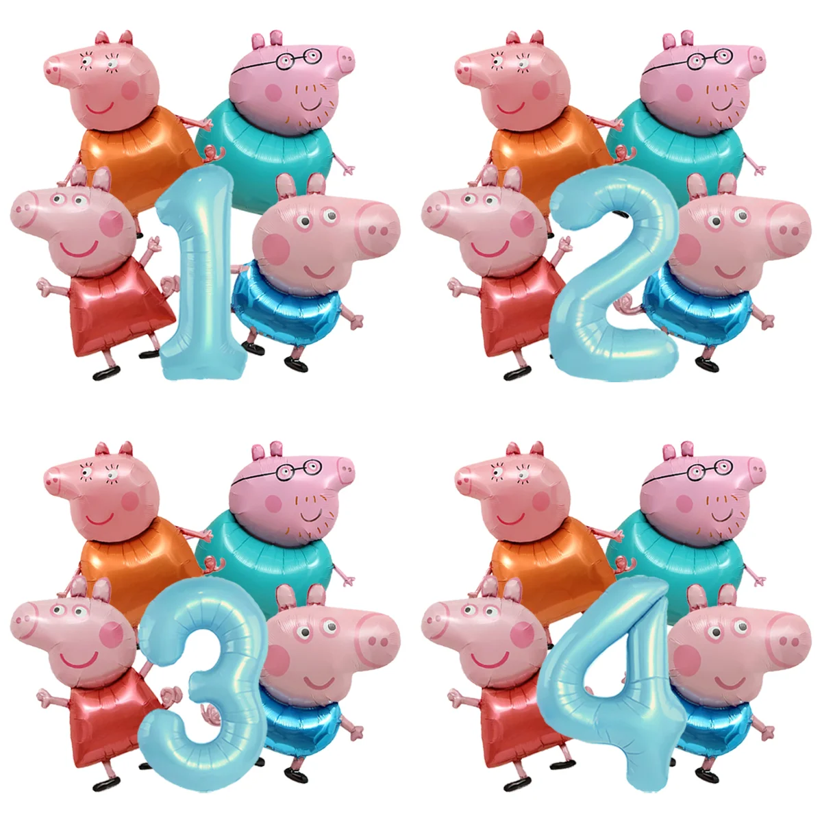 Peppa Pig 41 Zoll Jumbo Folienballon Riesiger Supershape Mylar-Ballon für Kindergeburtstag Hintergrund-Dekoration