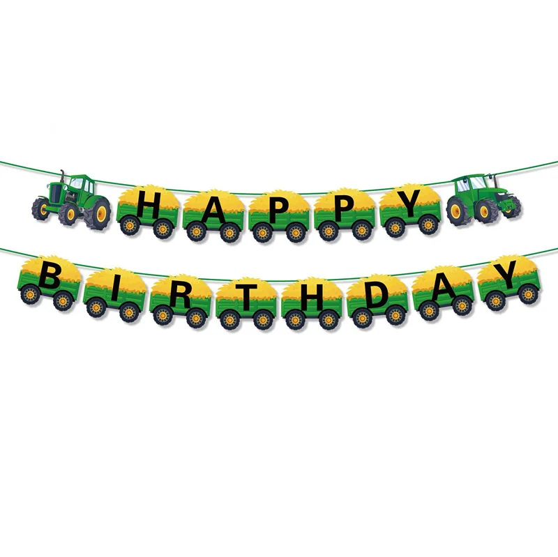 Grüne Traktor-Tischdecke, Geburtstagsdekoration, Einweg-Tischdecke, Auto-Tischdecke für Kinder und Jungen, Geschenk, Partyzubehör – Detail 6