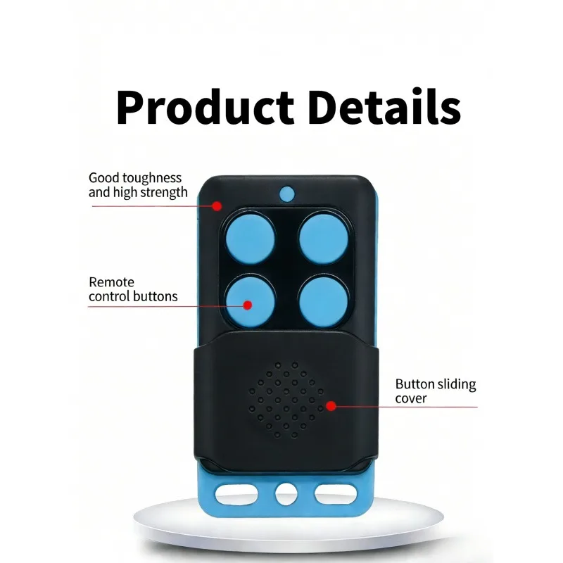 433MHz RF Remote Control  Code Garage Door Opener Key Fob Command Hand Transmitter Gate Control