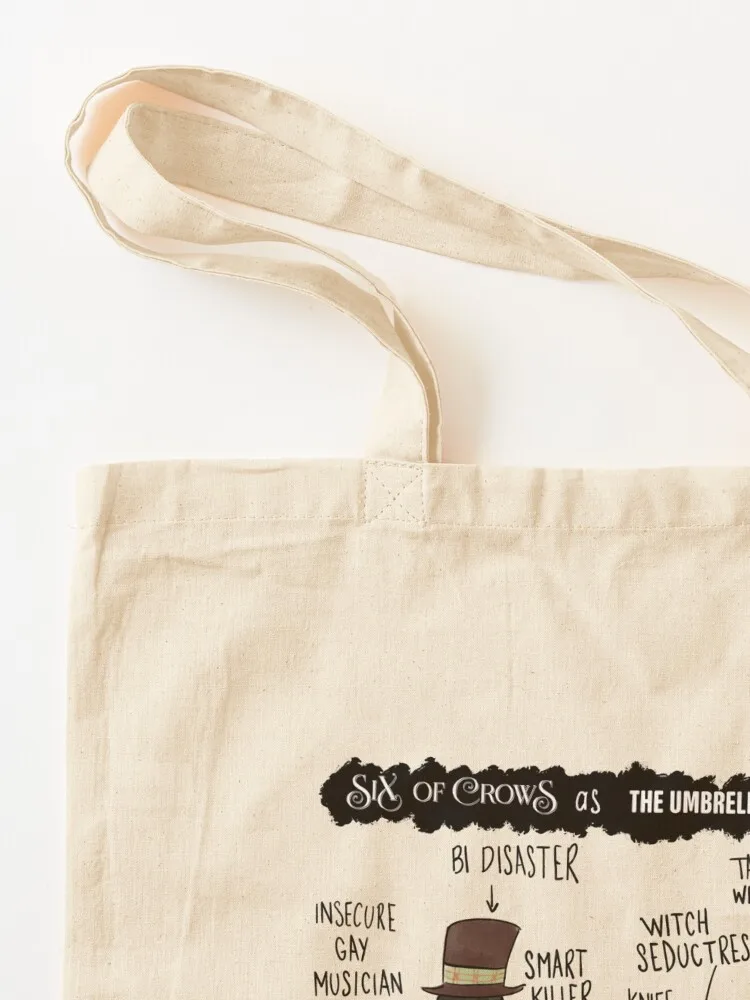 ستة من الغربان مثل The Umbrella Academy Tote Bag حقيبة قماش للمتسوقين حقائب كبيرة الحجم حقائب هدايا