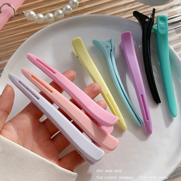 Colorful Duckbill hairpin Makeup Artist Special Barber Hairdressing Positioning Clip Ripple Clip Fluffy Hair Accessory