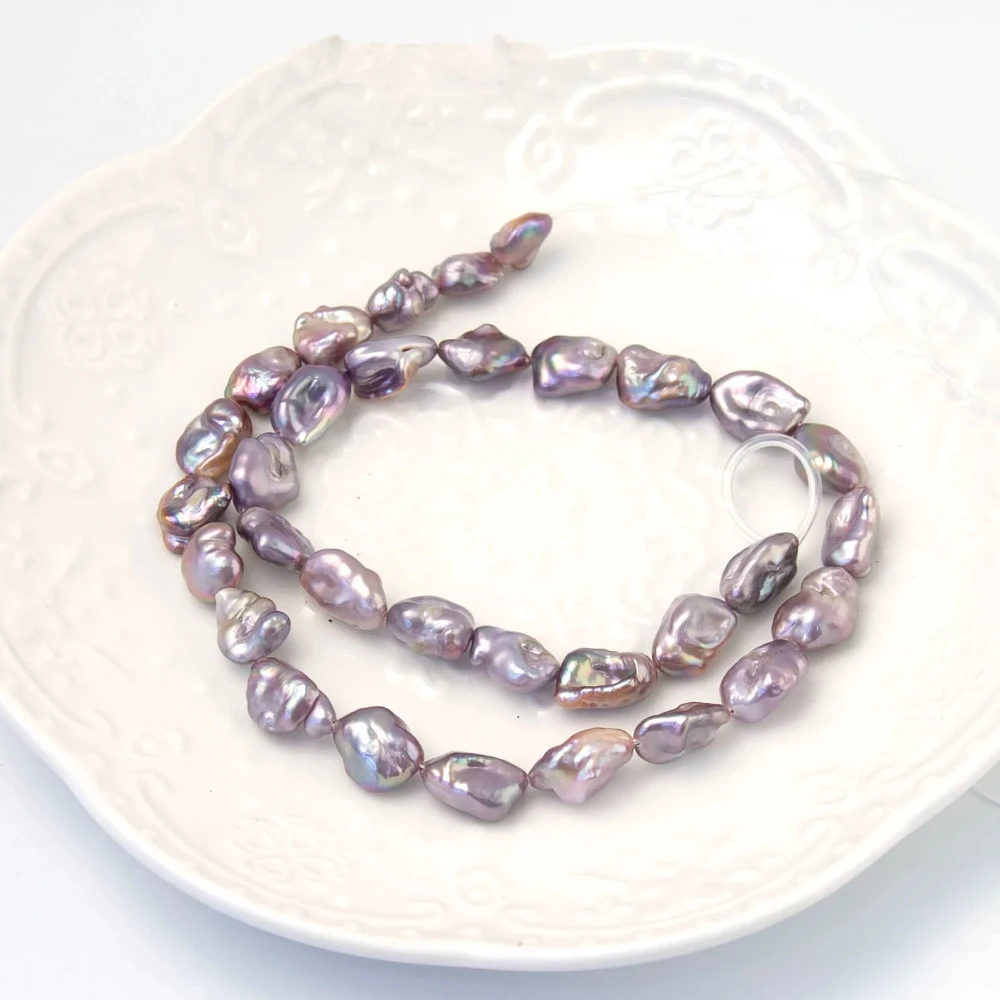 

1 Strand Charms Baroque Purple Natural Freshwater Pearl Loose Beads Jewelry Making Bracelet Necklace Accessories Gifts 10-15mm