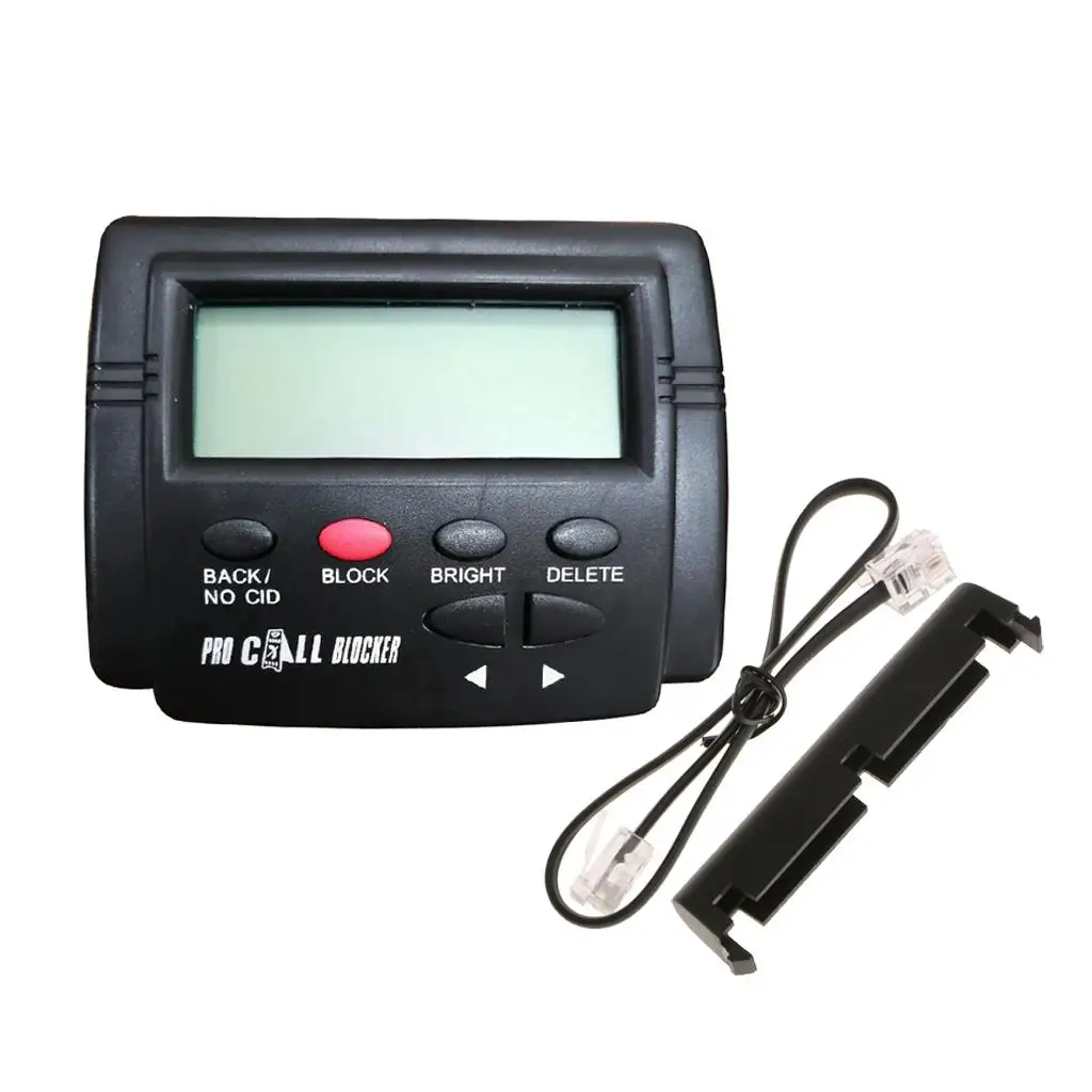 Call Blocker Stop Nuisance Calls Blacklist Button LCD Display Device for Home Telephone Call Management