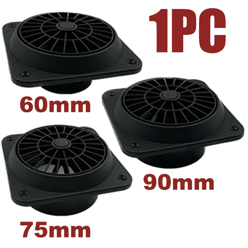 60mm 75mm 90mm Black Car Air Conditioner Outlet For Webasto Eberspacher Heater Air Vent Outlet with Fan Air Conditioning Vent