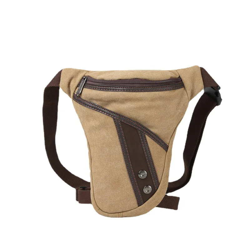 Buylor Motorcycle Leg Bag Men Drop Thigh Waist Pack Outdoor Riding Fanny Pack Canvas Nylon Hip Bum Bag For Biker Travel