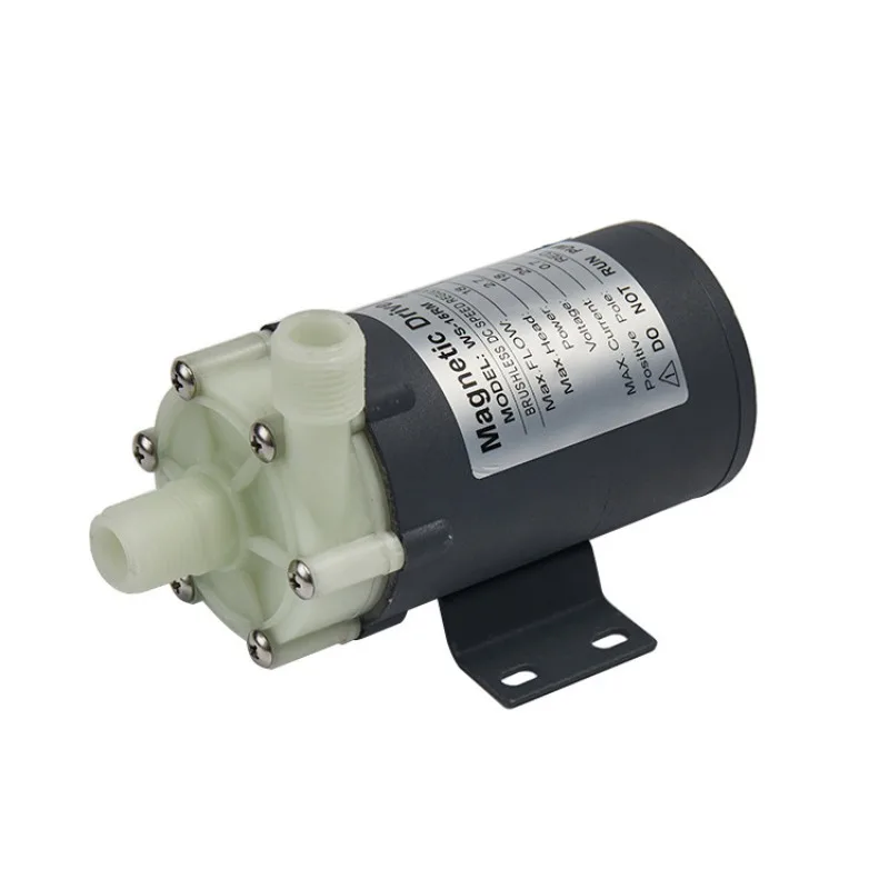 WS-6 Series Brushless Magnetic Drive Pump PVDF 12V/24V High Temp Corrosion Resistant Circulation Pump Acid Alkali Chemical Pump