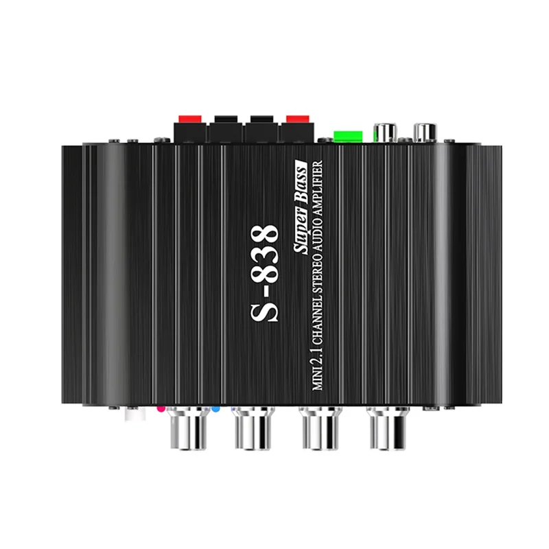 【Superdeals】Auto-Partner S-838 2,1-канальный усилитель мощности звука, RMS 30WX2 + 40WX1 Стерео цифровой аудиоусилитель класса D с выходом сабвуфера