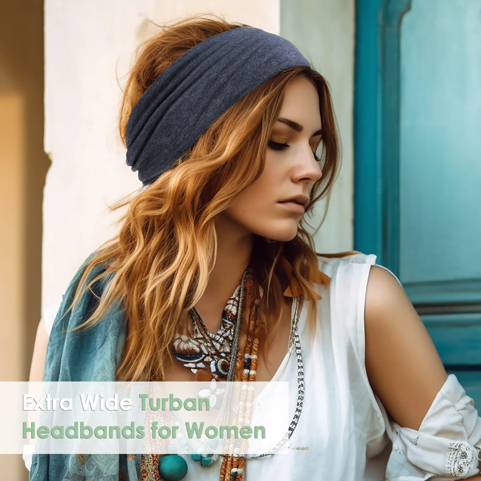 

Cotton-like Twisted Hijab - Stretchy Arabic Headwrap, High Absorbency Turban Cap