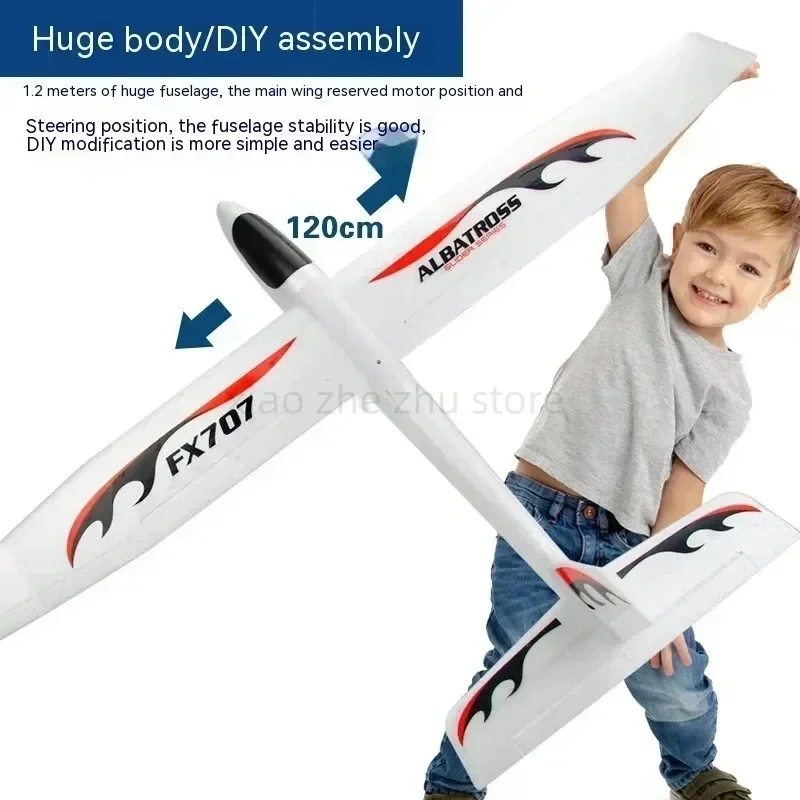 Flying Bear Fx707s Fixed Wing Epp Foam Aircraft, Upgrade Versão Ampliada, Montagem de Tamanho Grande, Modelo Simples