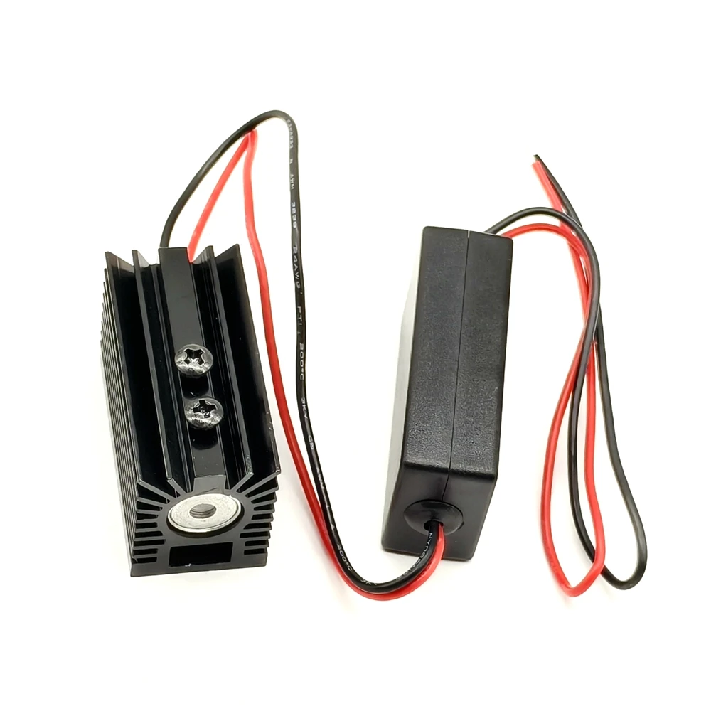 532nm 50mw 扇形緑色光レーザー ダイオード モジュール、ヒートシンク付き DC12V