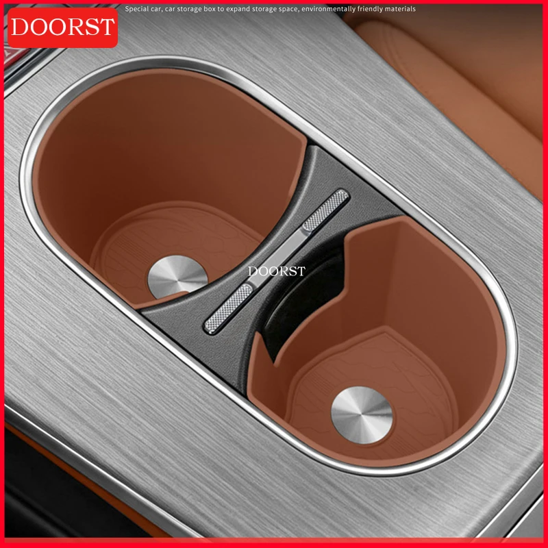 For Mercedes Benz GLC250/300/400 X540 Electric Car Central Control Water Cup Anti Slip Silicone Protective Pad Interior Accessor