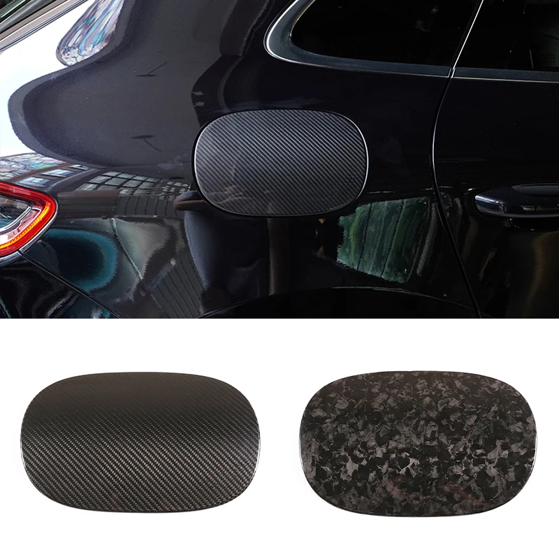 

For Porsche MACAN 2014-2023 Real Carbon Fibre Car Fuel Filler Tank Cover Oil Cap Cover Decoration Stickers Exterior Accessories