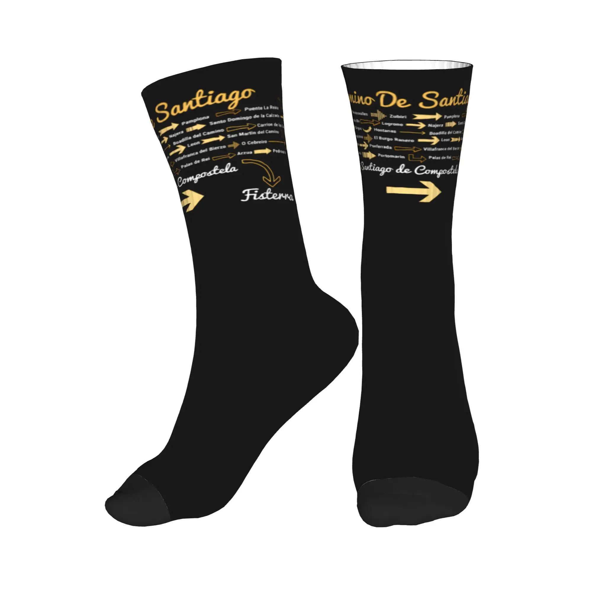 

Мужские носки Buen Camino de Santiago, унисекс, с забавным 3D-принтом, нарядные носки