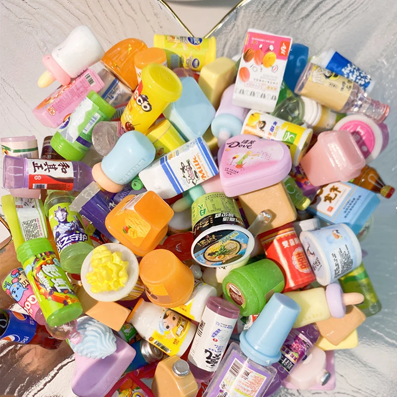 5 قطع لطيف مصغرة دمية سوبر ماركت الغذاء وجبات خفيفة كعكة صغيرة شرب لدمية اكسسوارات المطبخ