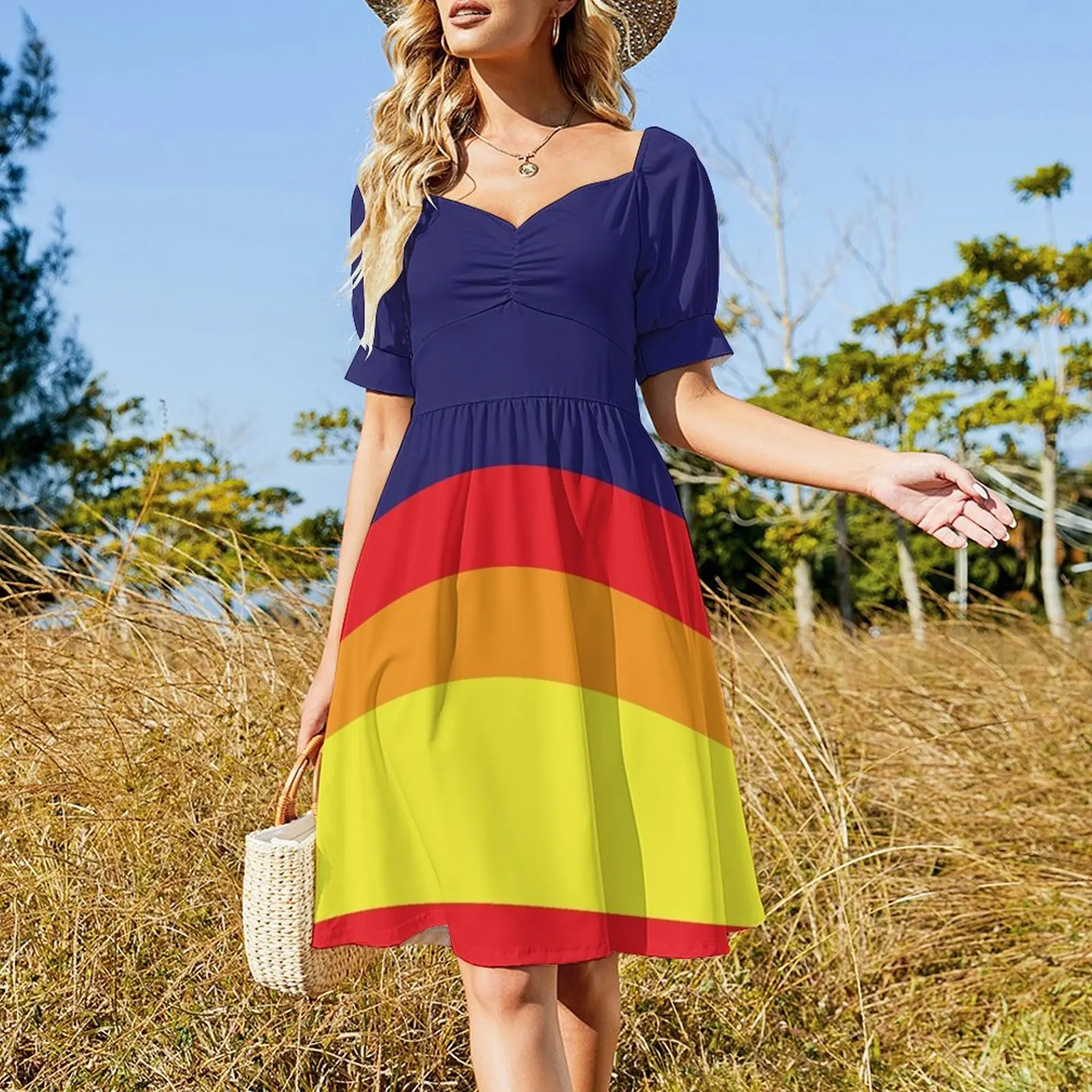 Houston Champ Multistripe Short Sleeved Dress Dress for pregnant women dress dresses