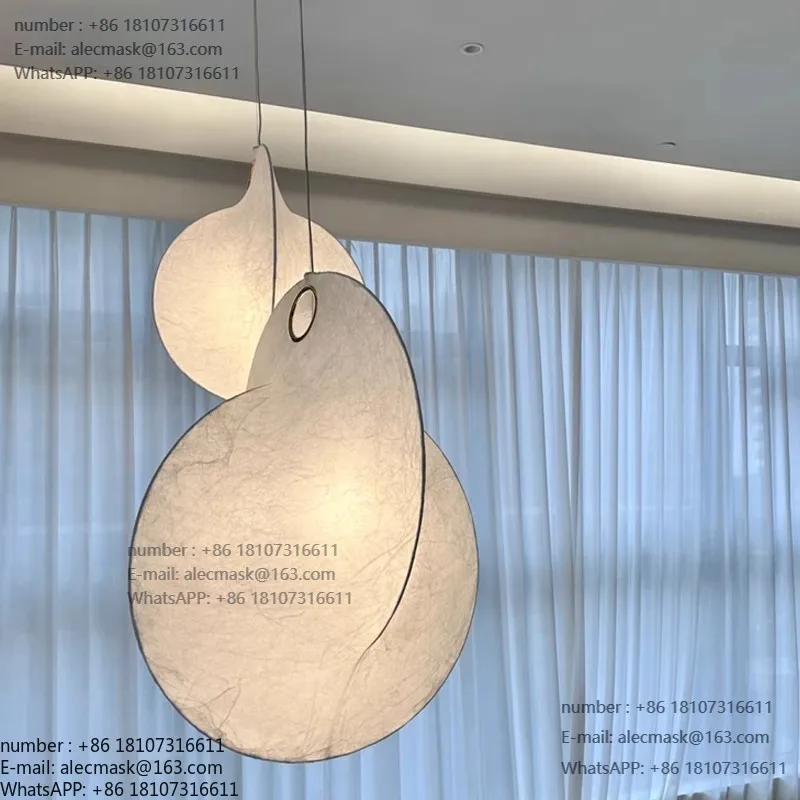 

Modern simple flos silk fabric lamp dining room bar window lamp living room bedroom chandelier
