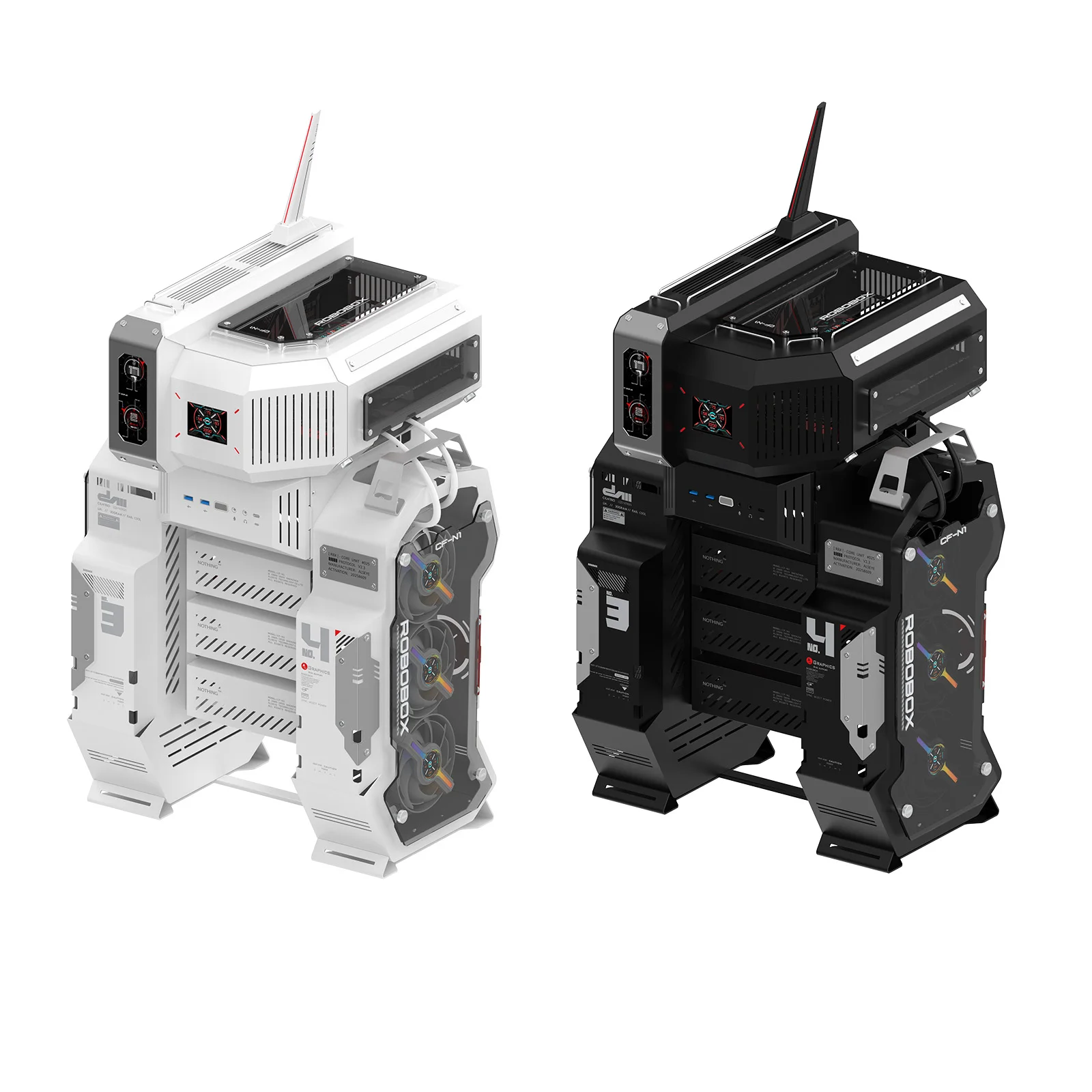 

Корпус для компьютера ALSEYE ROBOBOX PRO с футуристичной модульной панелью, поддерживает 360-градусное водяное охлаждение и совместим с M-ATX/ITX.