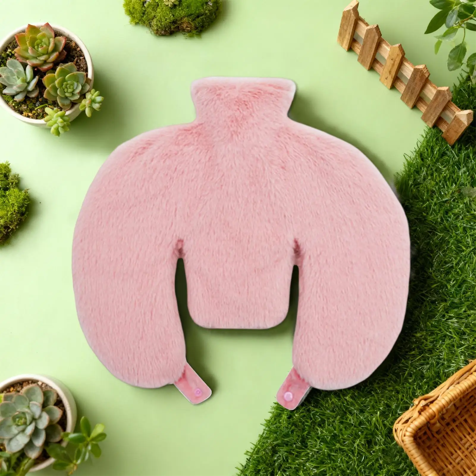 

Hot Water Bag Soft Removable With Plush Cover U Shaped Winter Neck Heating Wrap For Winter Cold Weather Mom Senior Back