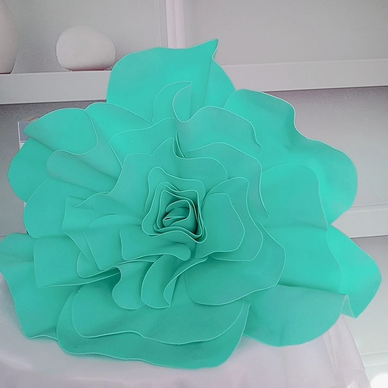 DIA 80CM PE Rose Indoor Shooting Props Artificial Rose Shopping Mall Window Display Wedding Roadguide Decoration 3D Flower Head view 4