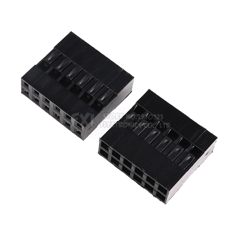 50PCS/LOT Dupont connector 2*6P 2*6 pin 12 Pin Double Row 2.54 mm Plastic Shell Through Hole Housing