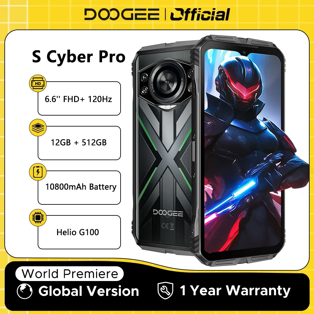 Globe Version DOOGEE S Cyber Pro Rugged Phone 6.6