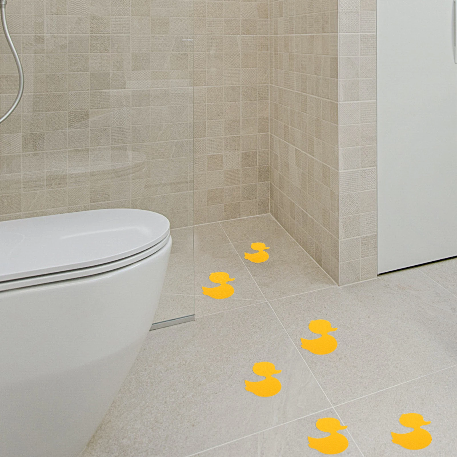 

Non Slip Bathtub Stickers Yellow Ducks Shaped Anti Skid PEVA Material Bath Tub Decals Easy Paste Waterproof Bathroom Decor