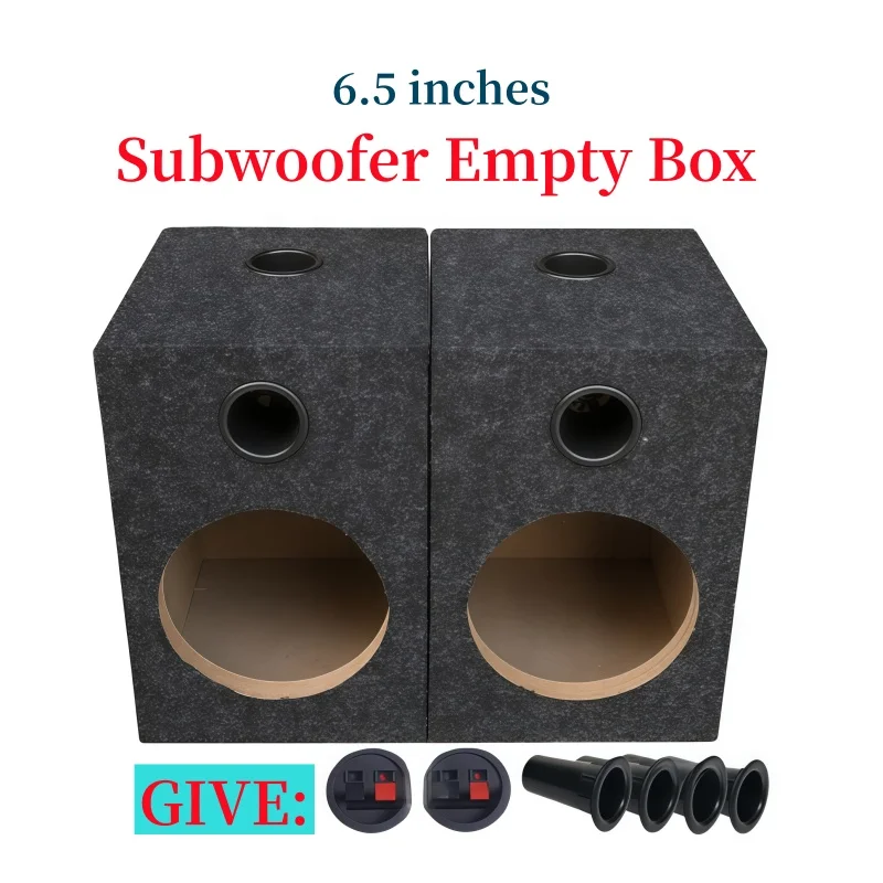 

6.5-inch Subwoofer Empty Box,DIY Ca Subwoofer Box,2Piece Woofer Wooden Housing,Bass-sound Box Enclosure,Can install Tweeter