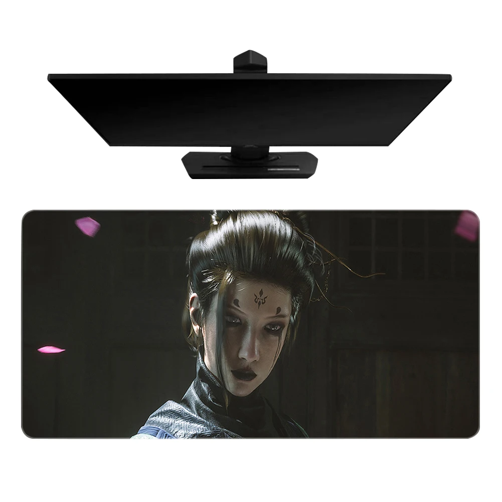 Black Myth WuKong Mouse Mat Keyboard Mat Large Computer Laptop Gamer Pad Non-Slip Desk Protecor Mat for Home Office Gaming Work