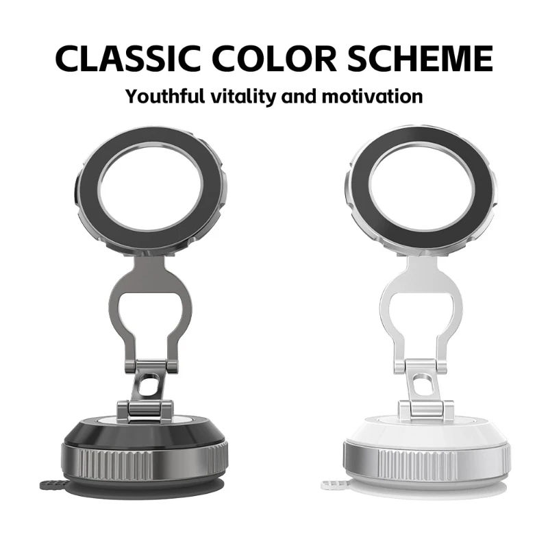 

Portable Foldable 360degree Adjustable Strong Magnetic Car Holder Vacuum Suction Cup Ultra Stable Suction of Mobile Phone Holder