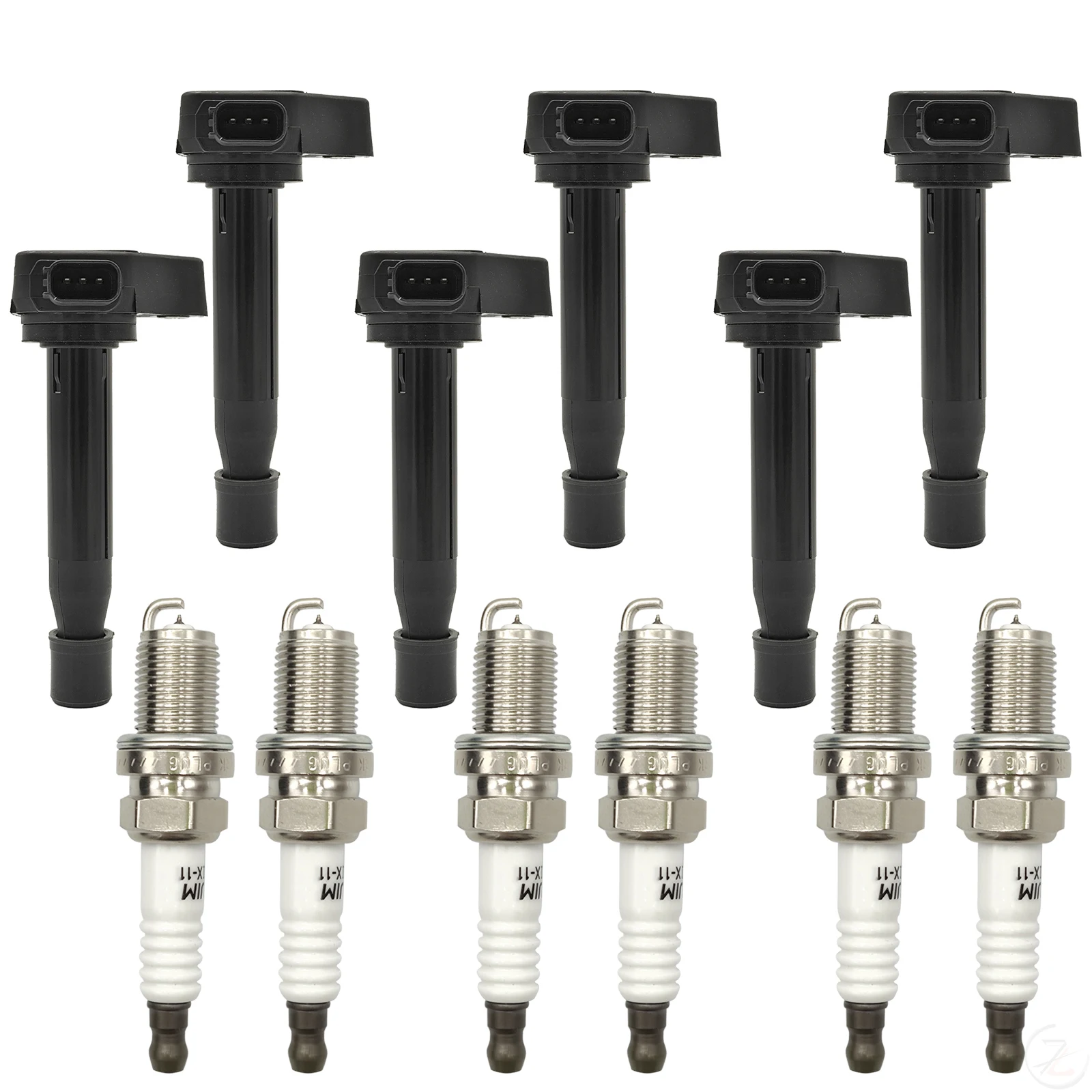 

6 X Ignition Coil & 6 X Spark Plug for Honda Odyssey 30520RCAS01 470457