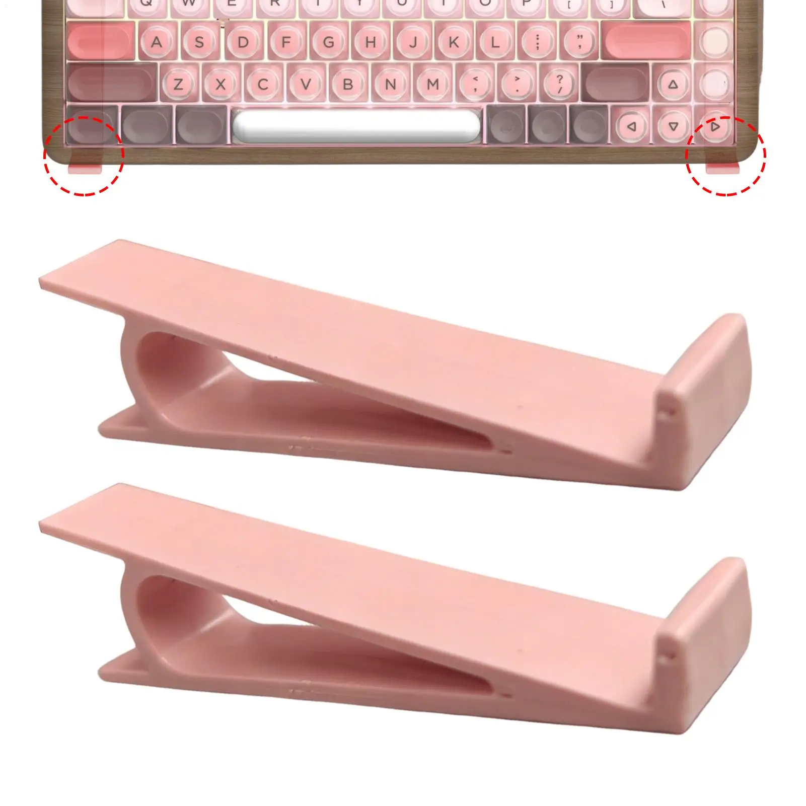 2pcs Keyboard Tray Ergonomic Non Slip Portable Keyboard Riser Tilt Office Supplies for Student Teacher Women Men Daily