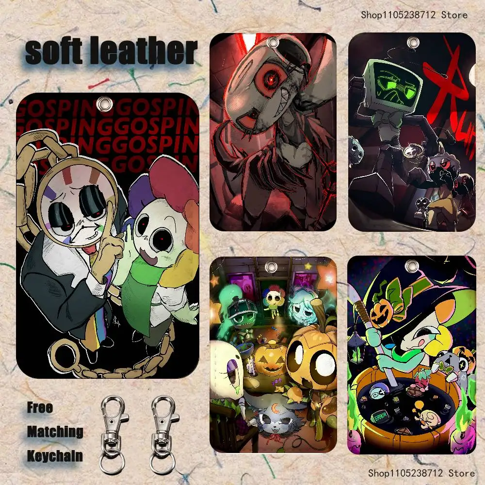 

D-Dandys Horror Game W-Worlds Holder Keychain For Bank Business Work Card Holder Student Card Protective Case Bus Card