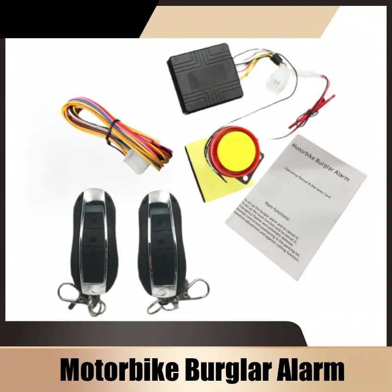 

1Set 12V Motorcycle Theft Protection Remote Activation Motorbike Burglar Alarm Accessories With 2x Remote Control key