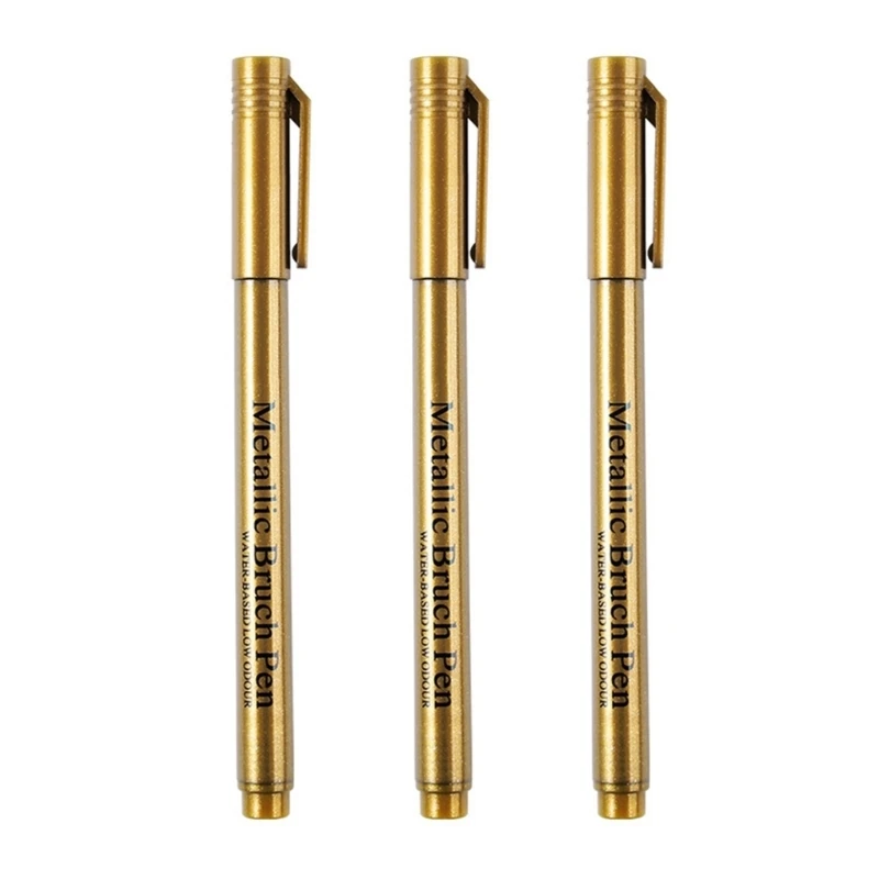 

Y5LB Metallic Paint Pen Water Resistant Marker For Card Making Drawing Scrapbooking