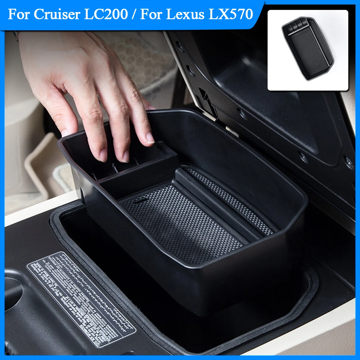 

Center Console Organizer Tray For Toyota Land Cruiser LC200 Lexus LX570 2008-2021 Car Storage Box Insert