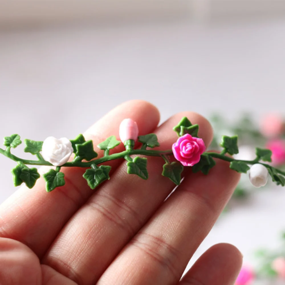 Muñeca BJD, flor, casa de muñecas de ratán, escena de jardín, accesorios para casa de muñecas, artículos en miniatura, accesorio de loro, flor de simulación de vid