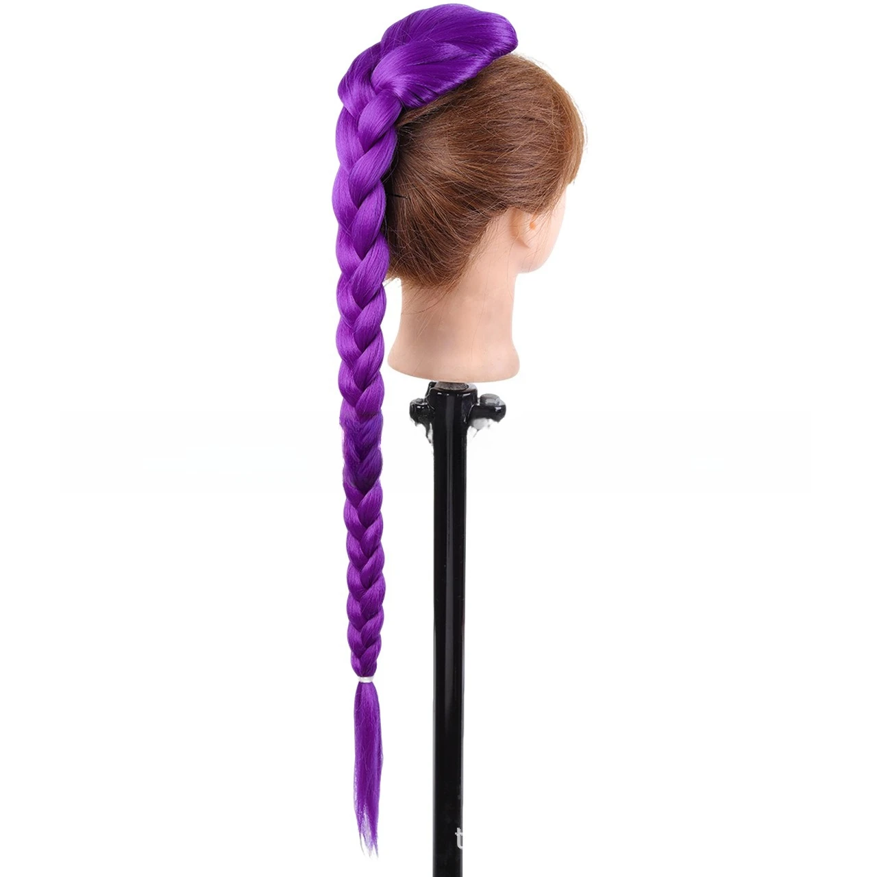Trecce viola Coda di cavallo 26 pollici Capelli lunghi Estensioni Rumi Trecce Parrucca cosplay per la festa in scena Costume di Halloween Cosplay