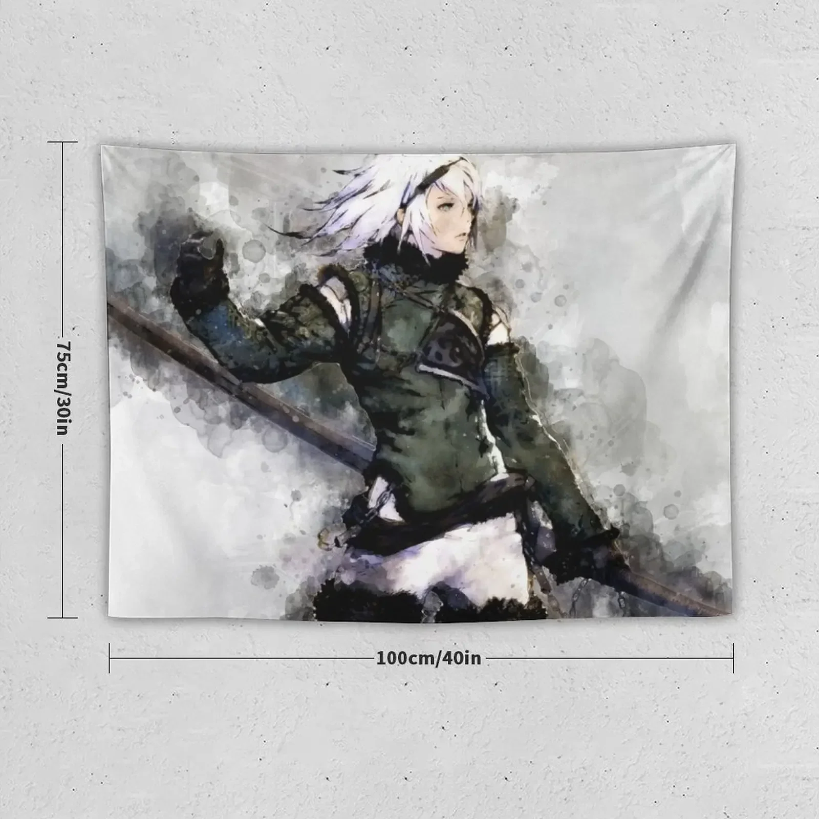 NieR Replicant - Protagonist *Watercolor* Tapestry Room Ornaments House Decoration Decoration For Rooms Tapestry