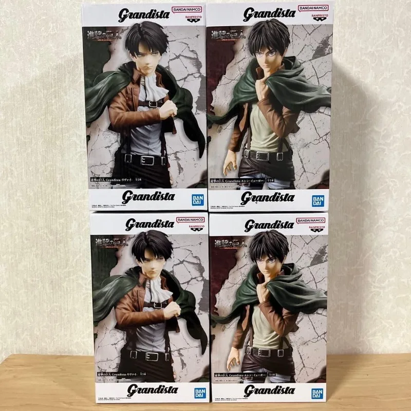 Original BANDAI BANPRESTO Action Figure Grandista Attack on Titan Eren Jaeger in stock Anime Figures Model Toys WY