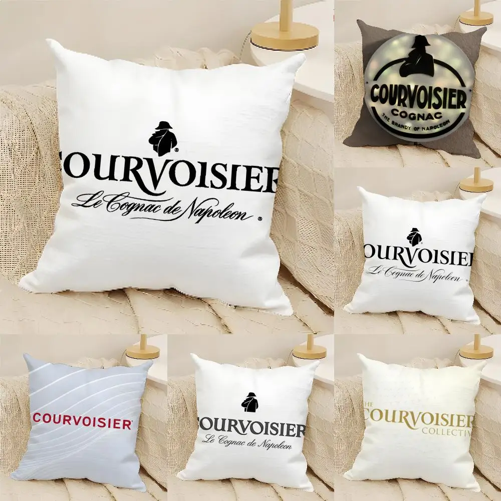 Brandy Accesorios para hombre, funda de almohada C-Courvoisier, lino natural, impresión a doble cara, decoración para el hogar, funda de cojín