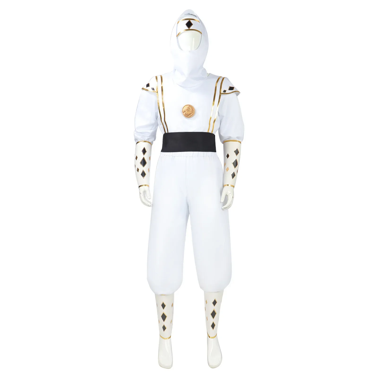 

Role-playing Suit For Dinosaur Team American Version Of White Ninja Cos Suit Set American Drama Film And Television Performance
