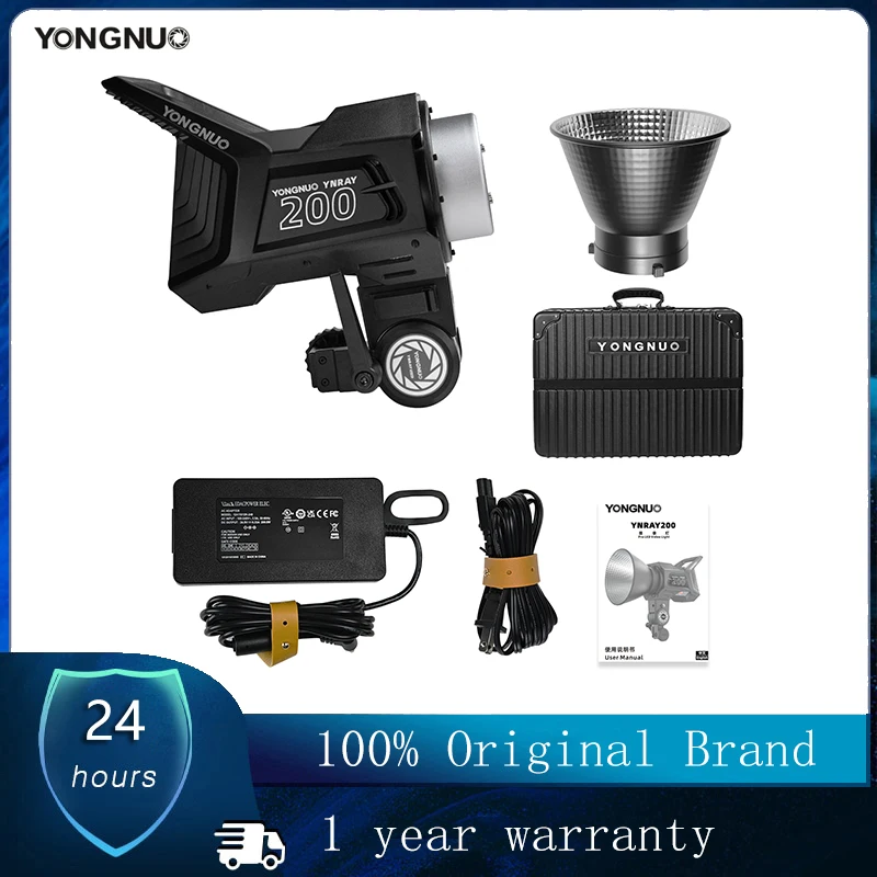 YONGNUO YNRAY 200W Photography Lamp 2700K-6500K COB Bowens Mount LED Video Lights For Personal Interview