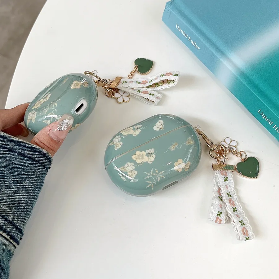 حافظة لهاتف سامسونج جالاكسي Buds3 / buds3 pro، غطاء حماية لسماعات الأذن من السيليكون على شكل زهرة ملونة لهاتف جالاكسي Buds3 pro