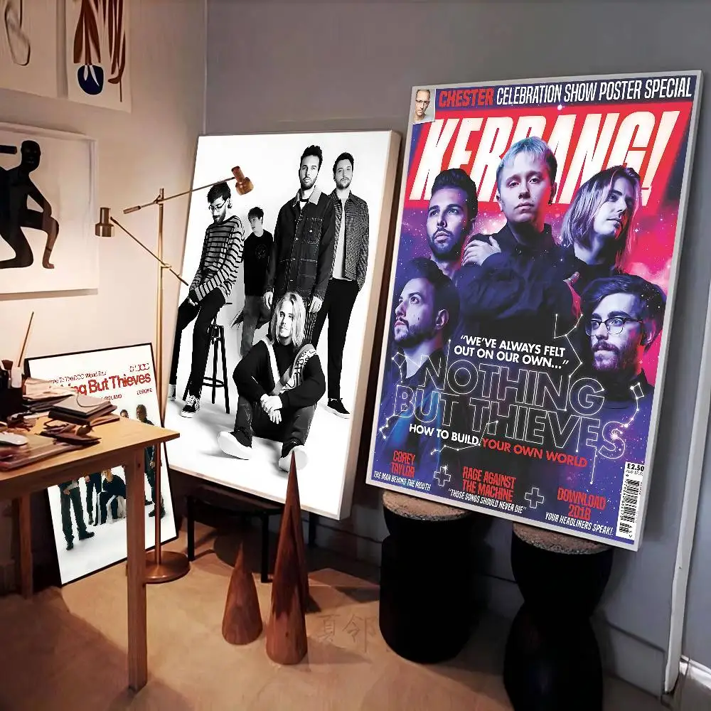 Band N-Nothing but Thieves Anime Posters Sticky HD Quality Wall Art Retro Posters for Home Kawaii Room Decor