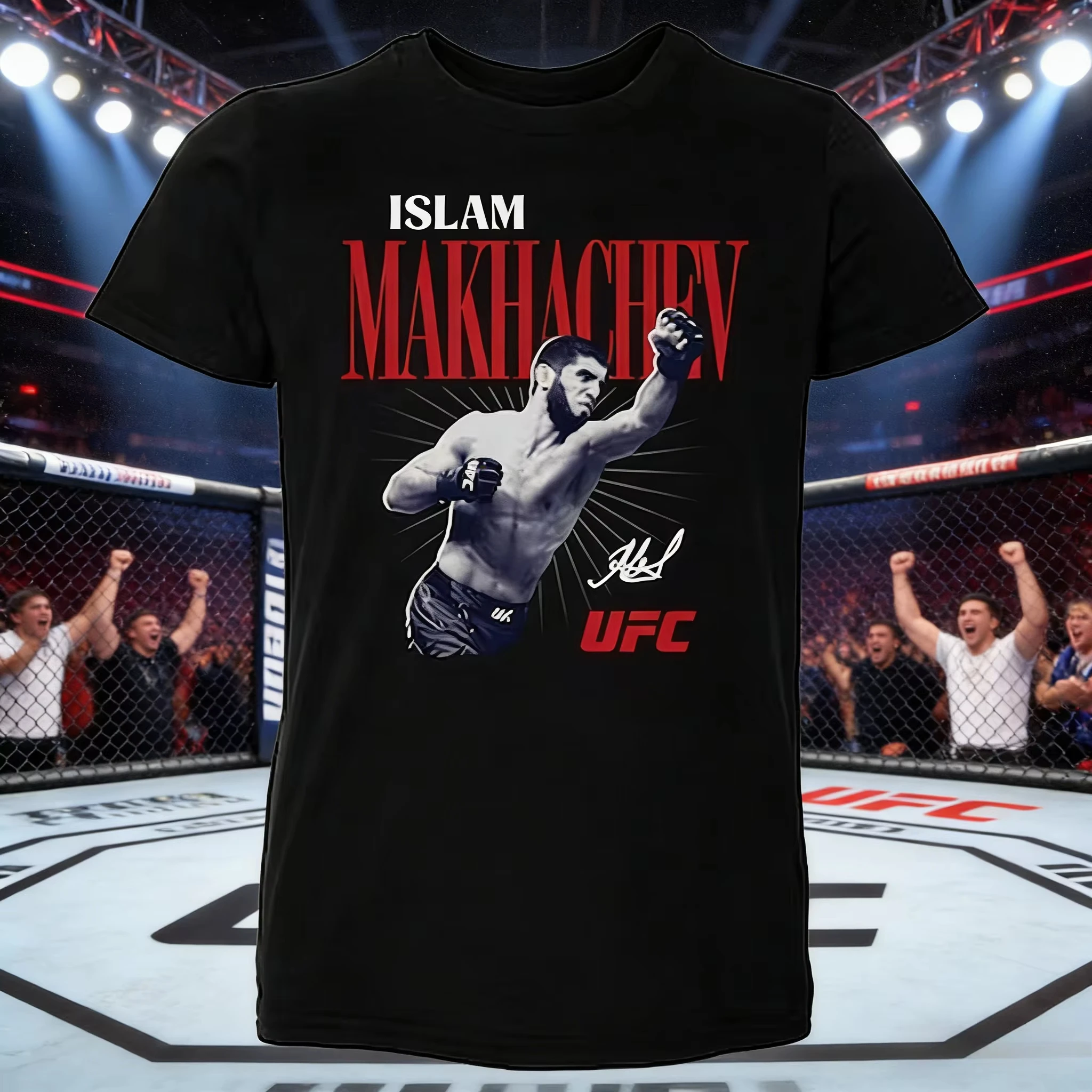 

A 2026 Summer Pure Cotton Loose Fashion T-shirt Themed on UFC Legend Habib Nurmagomedov, Suitable for Both Men and Women